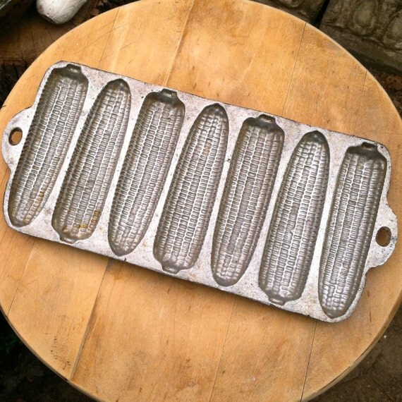 Vintage Cast Aluminum Corn Stick Pan by RubeesNest on Etsy