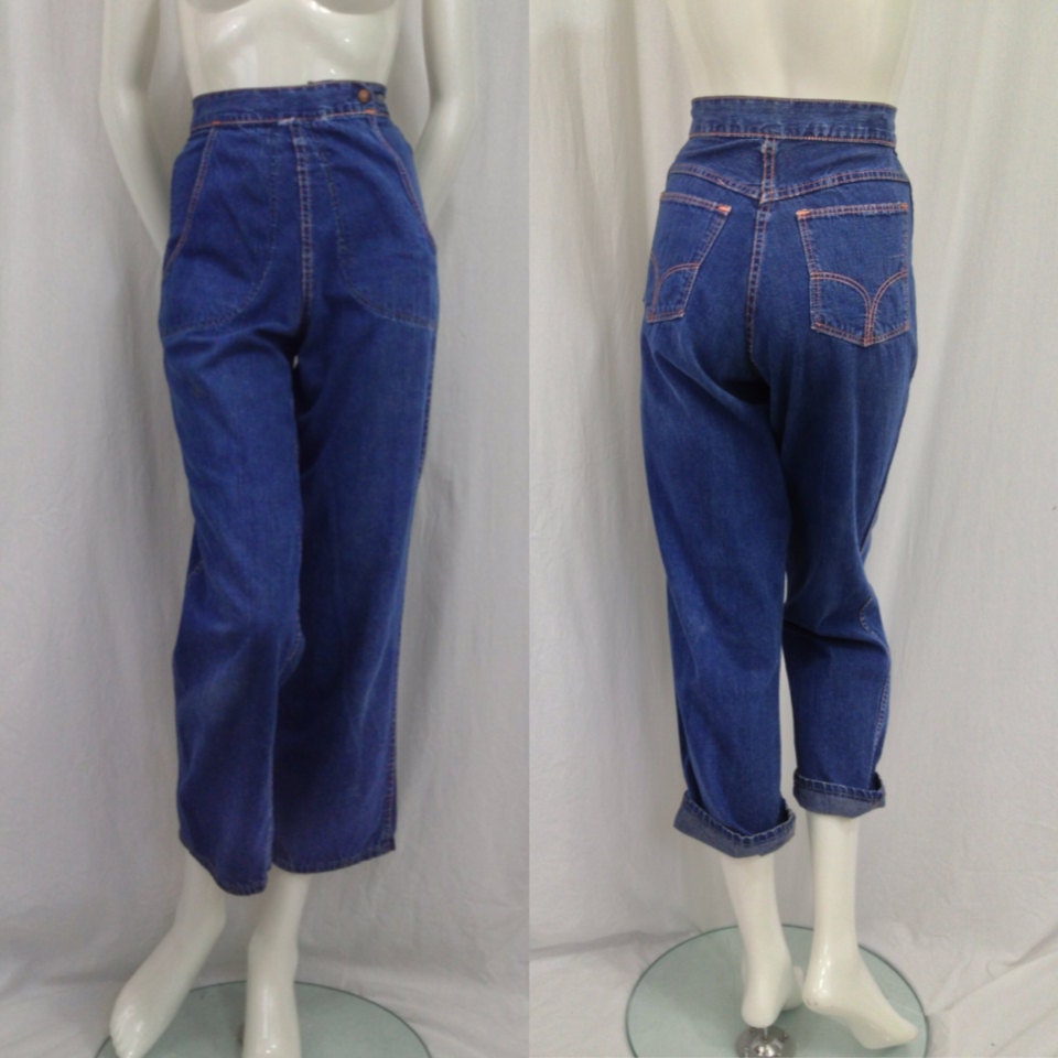 Vintage 1950s Tommy side zipper jeans by momandpopcultureshop