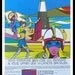 8x11 inch 60s Space theme - French vintage advertising for space travel "Destination Vacances"