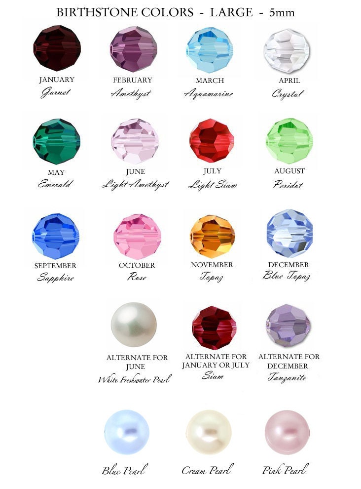 Add a Birthstone or Pearl Charm 56mm large