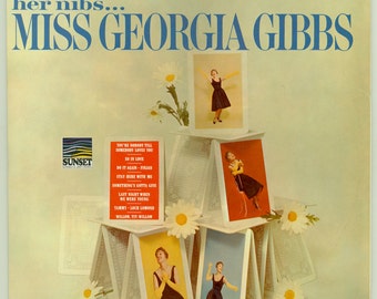Her Nibs - Miss Georgia Gibbs - Great Female Vocalist- Vintage Vinyl Record Album, 1966 Sunset LP