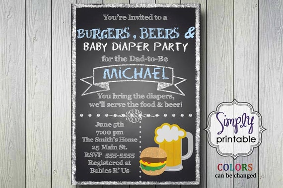 Beer & Diaper Invitation Il_570xn