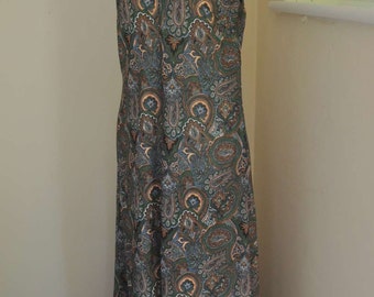 Green Paisley Dress, Boho Clothing, Maxi Dress, Womens Dresses, Vtg ...