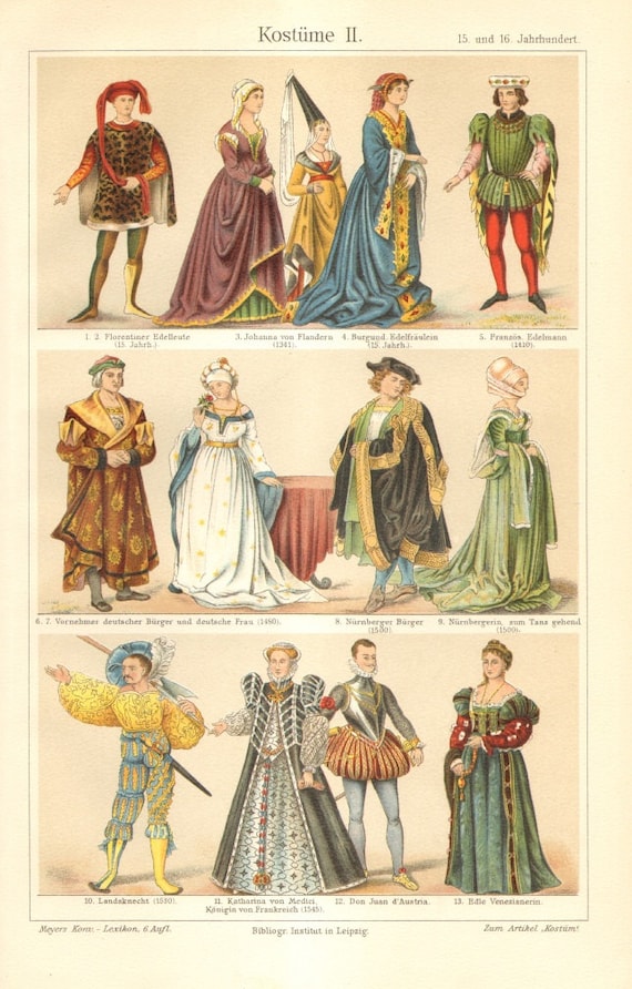 1904 European Noble Costumes 15-16th Century by CabinetOfTreasures