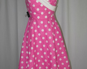 Items similar to 1950s Black Polka Dot Vintage Rockabilly Dress Swing ...