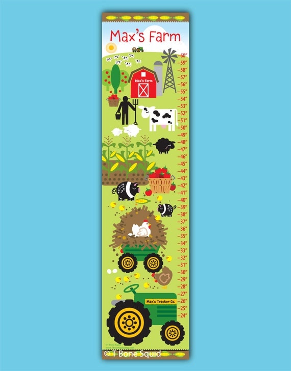 Farm Growth Chart for Kids