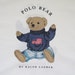 vintage polo bear pillow