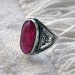Turkish Delight Pink RUBY Vintage Silver Ring