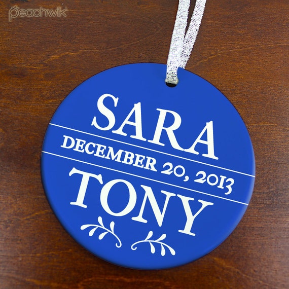Anniversary Ornament Wedding Ornament Personalized