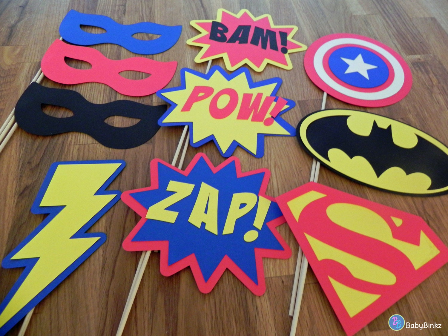 Photo Props The Super Hero Set 10 Pieces party wedding