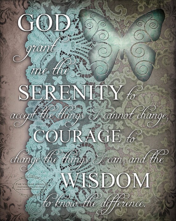 Items similar to SERENITY PRAYER inspirational Victorian vintage ...