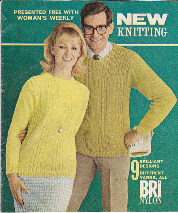 Items similar to Womens Weekly New Knitting Book - 1960s Mag insert - Womens ...