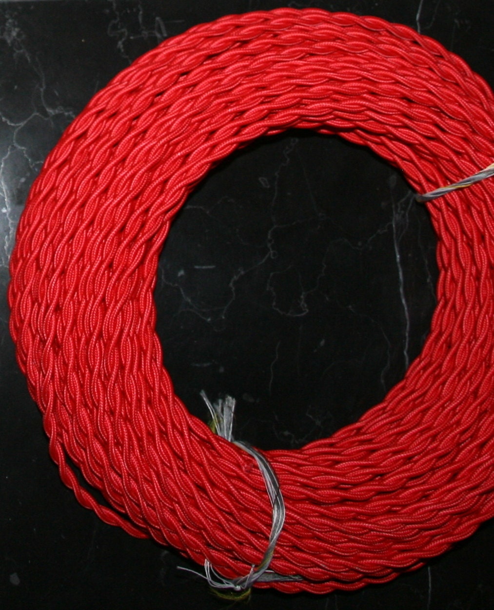 Cloth Covered Extension Cord 10' Red Black Brown or