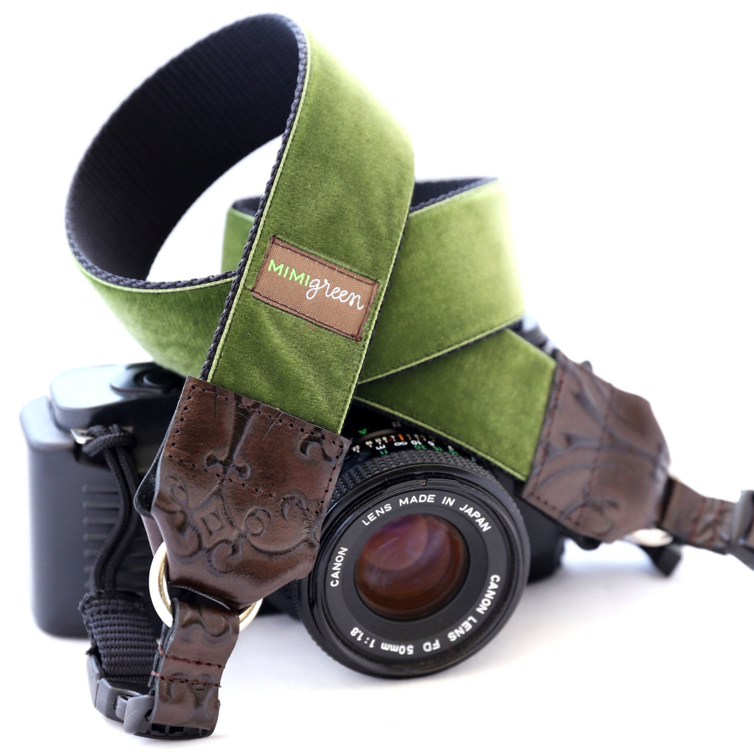 The Hunter Velvet Camera Strap with Quick Release Buckles