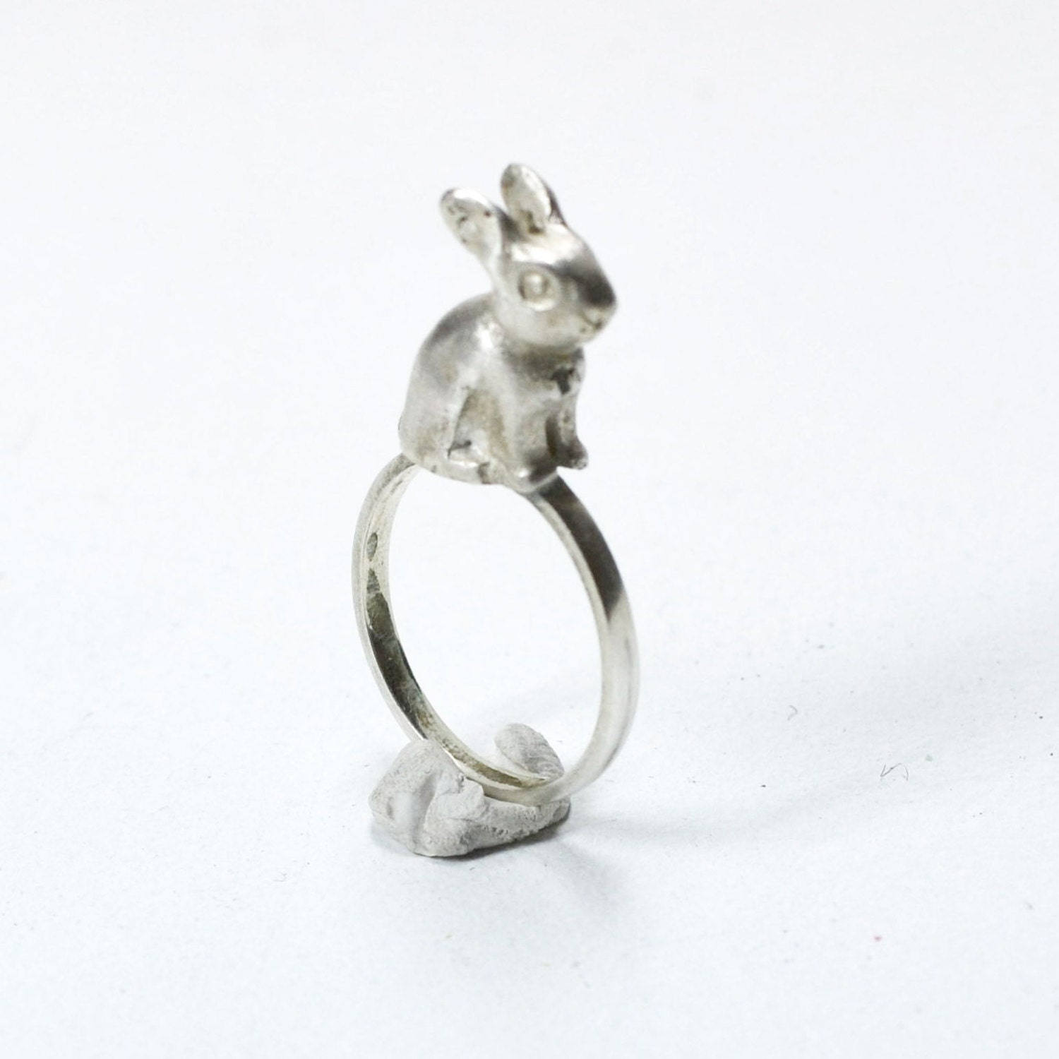 Silver Ring with Rabbit on top – Etsy finds