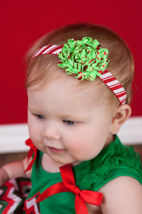 Items similar to Christmas grinch Headband Newborn Baby and Toddler