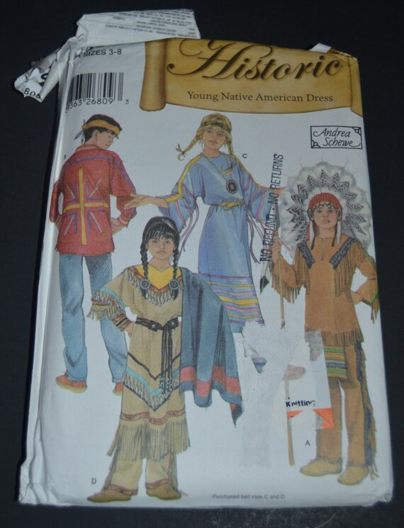 Simplicity 5448 Childs Native American Dress Sewing Pattern