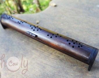 Hand Carved Bamboo Incense Box And Burner, Incense Box, Wooden Incense Box, Bamboo Incense Box, Rustic Incense Box, Incense Burner, Incense