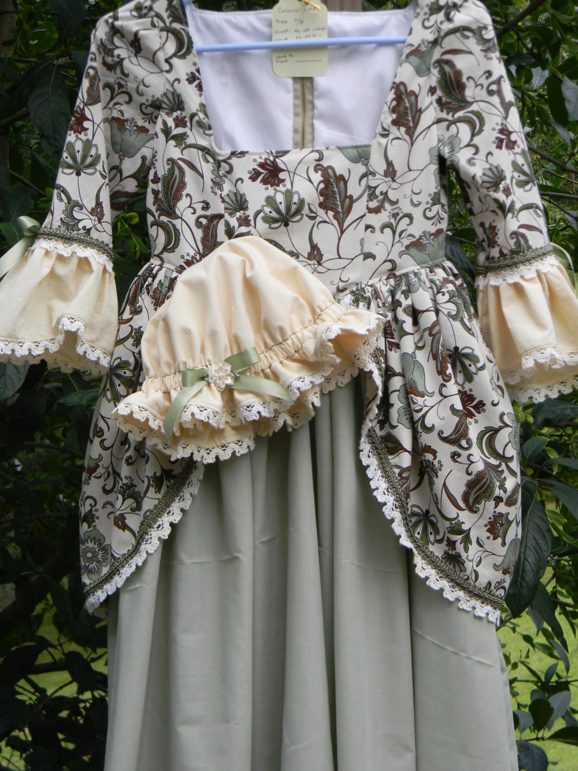 18th Century Colonial Polonaise Style Gown by LizardLakeCreations