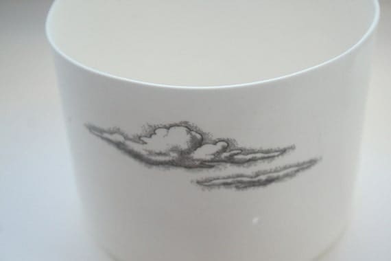 English fine white bone china vessel or tealight by madebymanos