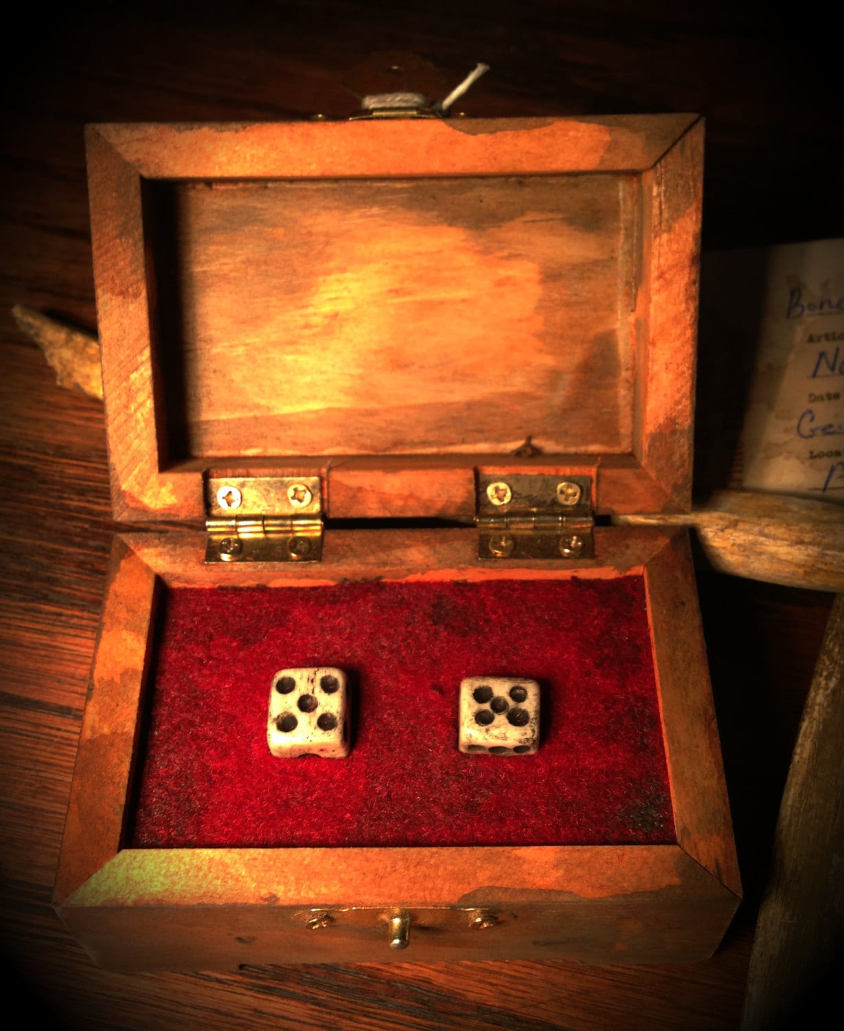 Dice Made of Human Bone found in the home of Ed Gein