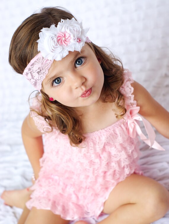 items similar to pink 1920s style headband baby items similar to pink lace romper headband set petti items similar to pink 1920s style headband baby items similar to pink lace romper headband set petti
