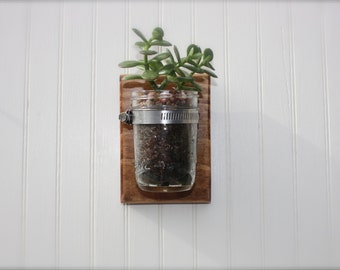 Great Gift - Single Mason Jar Wall Vase - Storage - Candles - Flowers