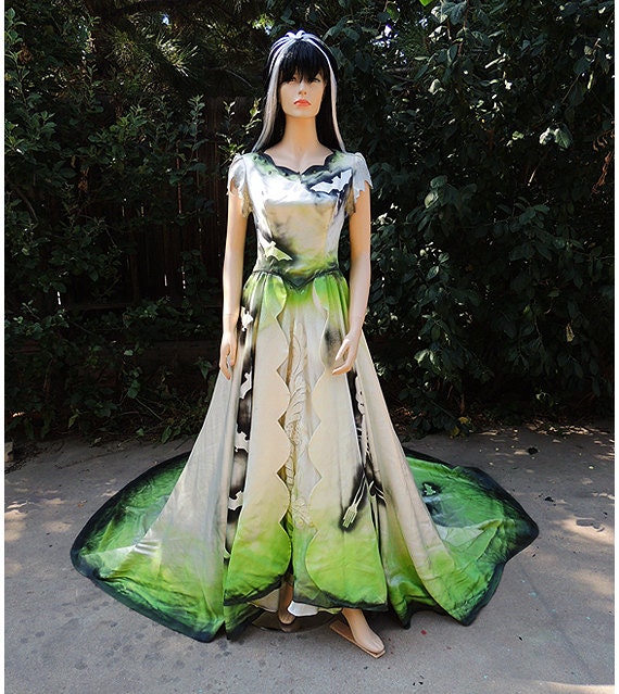 Bride of Frankenstein Satin Wedding Gown