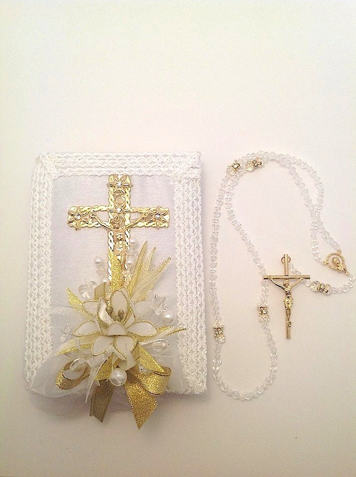 Biblia y Rosario Bible and Rosary Set Catholic bible Gold