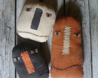 Primitive Folk Art Jack O Lanterns