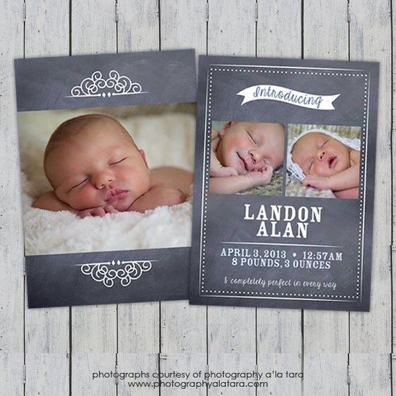 Items similar to INSTANT DOWNLOAD - Newborn Announcement Template ...