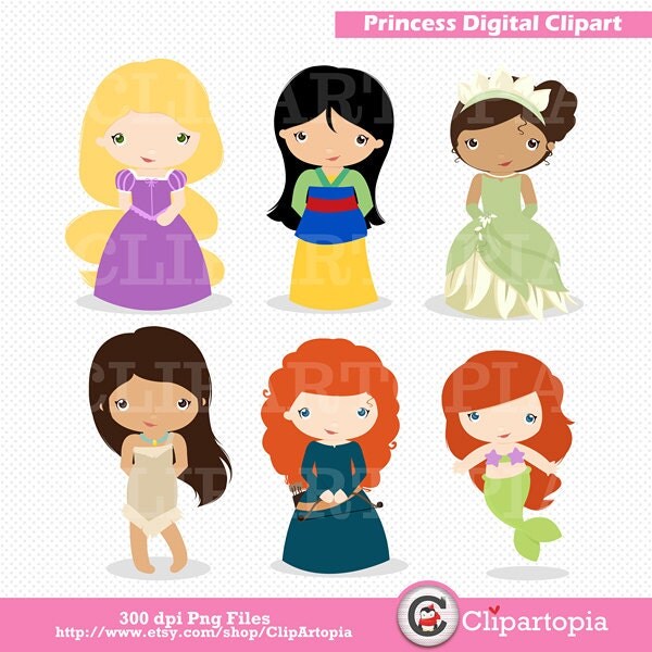 Princess Digital Clipart / Little Princess Clip Art