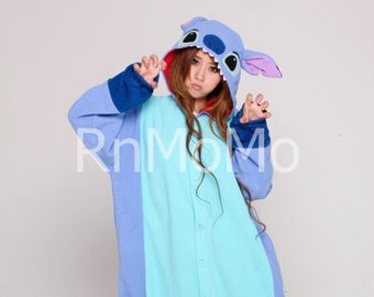 KIGURUMI Cosplay Romper Charactor animal Hooded PJS Pajamas Pyjamas Xmas gift Adult lilo Costume sloth outfit Sleepwear stitch