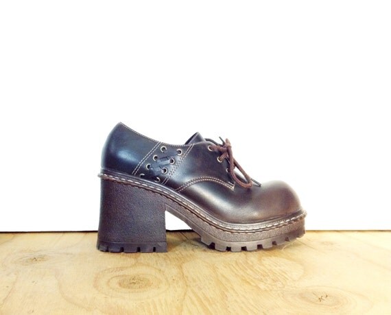 90s chunky platform heels