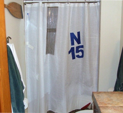 Sailcloth Shower Curtains made from real recycled sails.