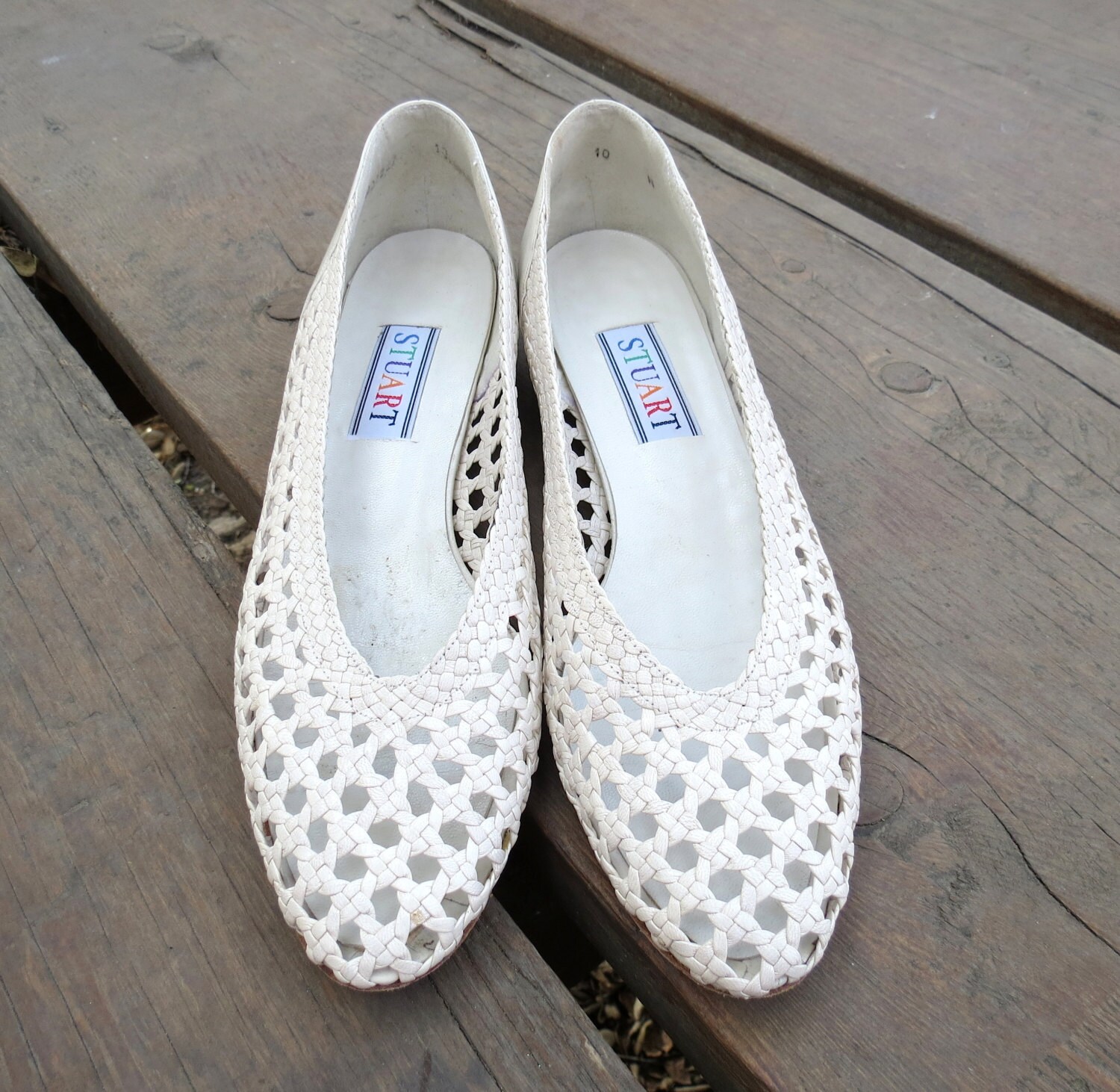 basket weave flat shoes