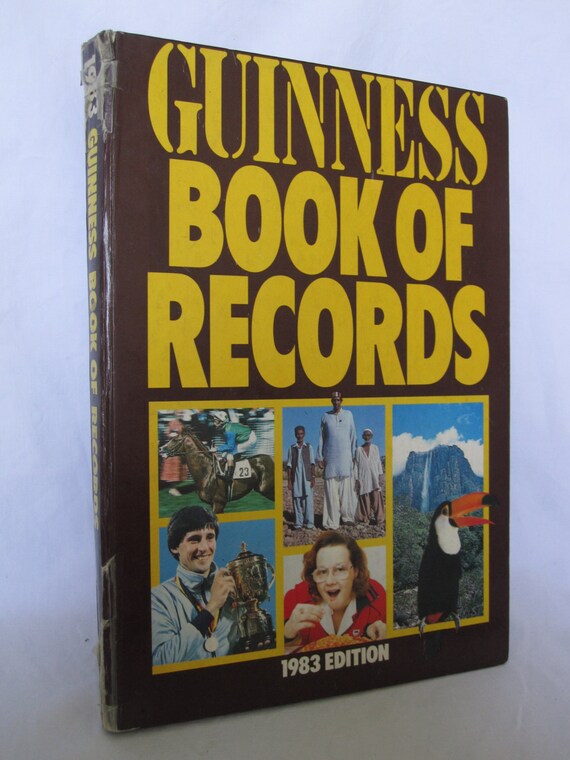 Vintage Guinness book of Records 1983 Edition Hardcover