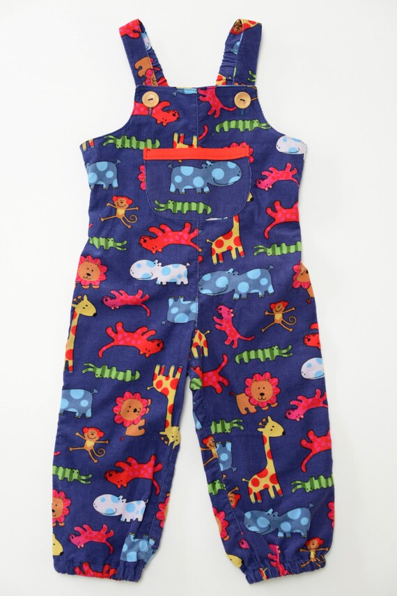 Items similar to Animal Print Dungarees for little Boys Size 92