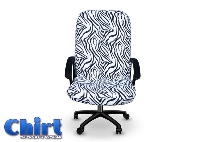 Zebra Print Chirt Office Chair Cover