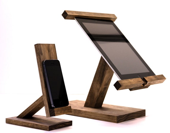 Wooden iPad stand