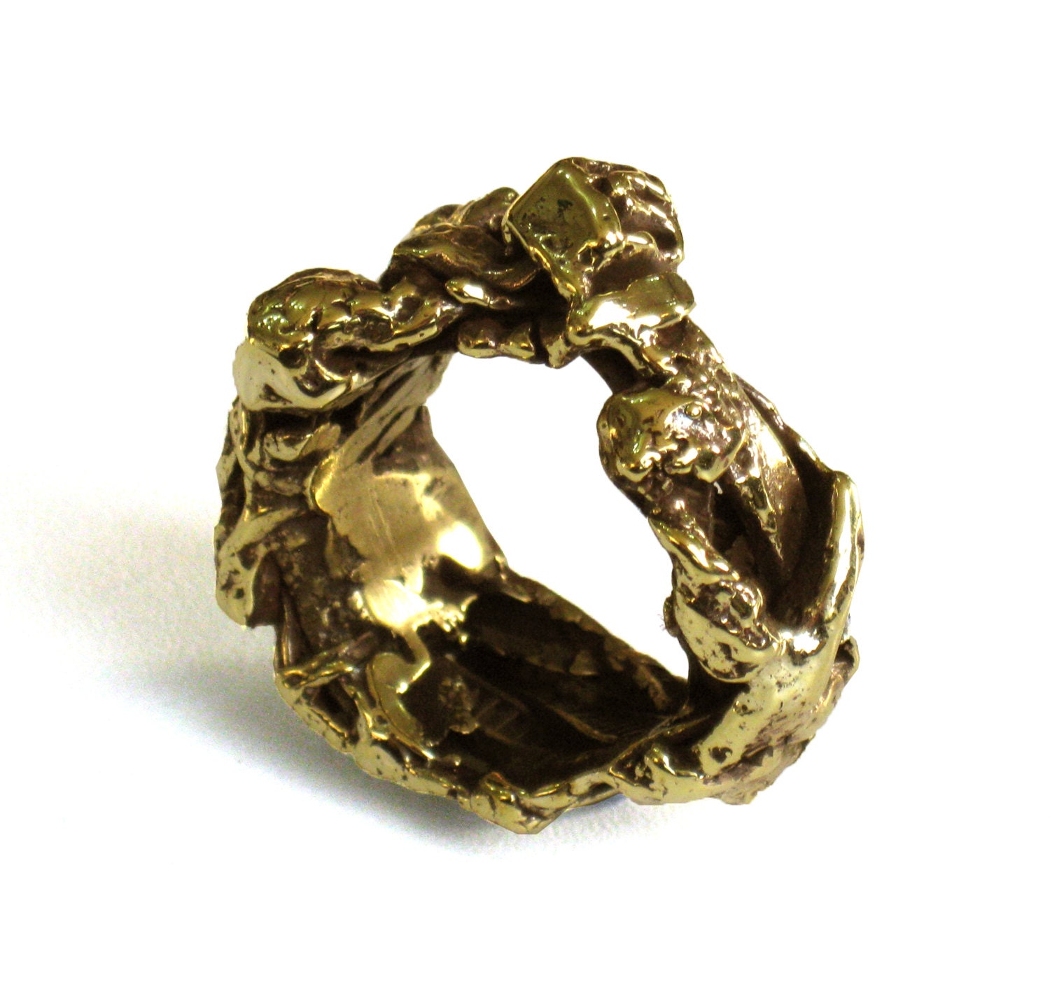 Gold Statement Ring Chunky Cocktail Ring Eco Friendly Ring