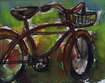 old bike painting