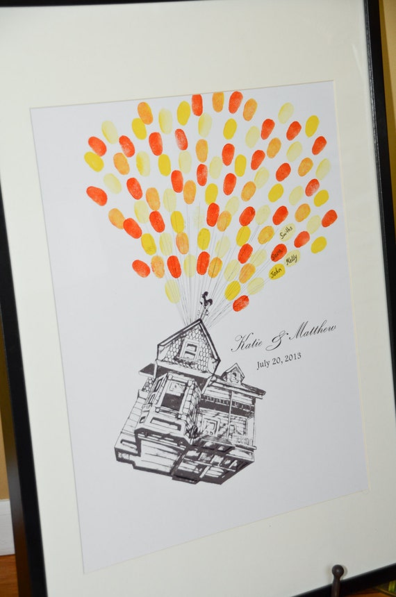 Wedding Guestbook Alternative Flying House with by SpecialPrints