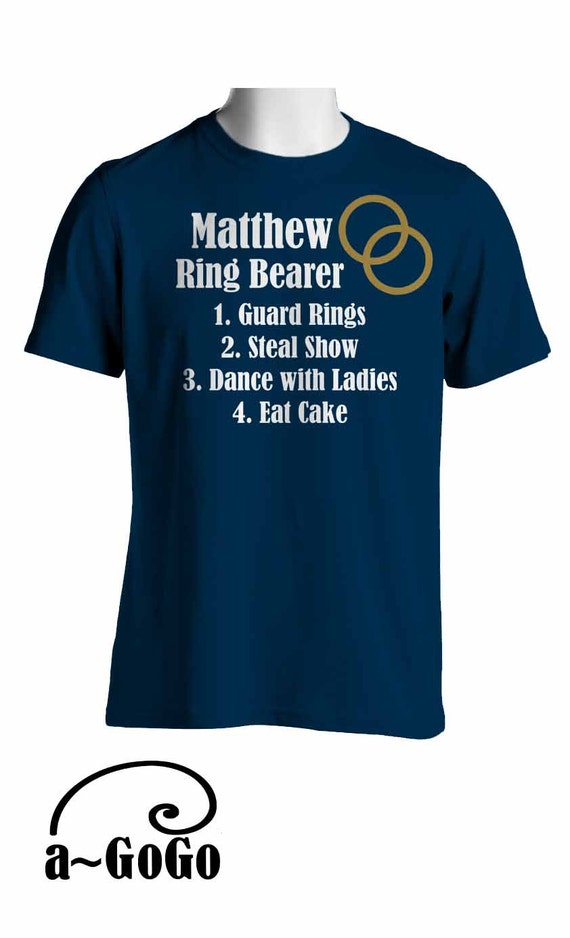 Personalized Ring Bearer TShirt by aGoGoDesignTShirts on Etsy