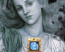 Moon Goddess Selene <b>Diana Luna</b> Pendant Druzy Original Art Necklace - il_214x170.490903695_mvkz