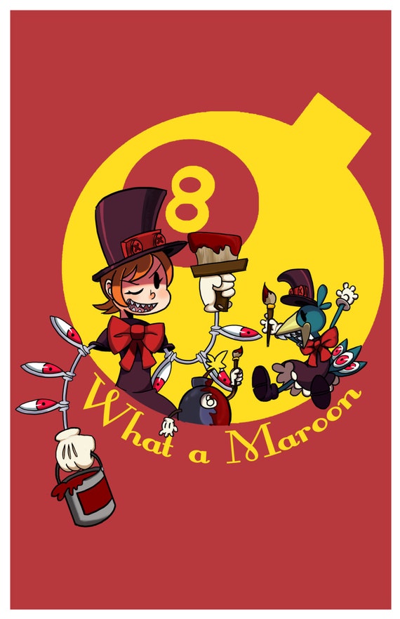 in cs6 how sketch photoshop to Poster Maroon Peacock: Skullgirls a What VisualDiscord by on Etsy