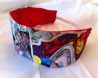 Iron Man Reversible Fabric Headband, Marvel, Avengers, Superhero, Comic Book
