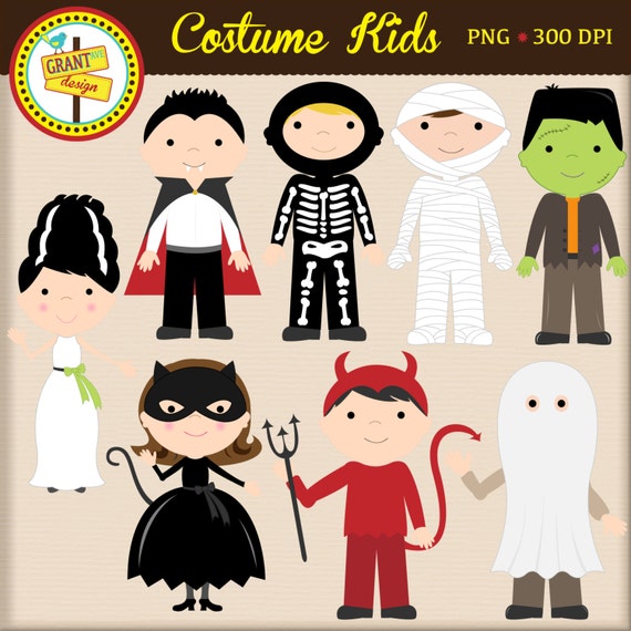 Halloween Costumes Clip Art Free Printable