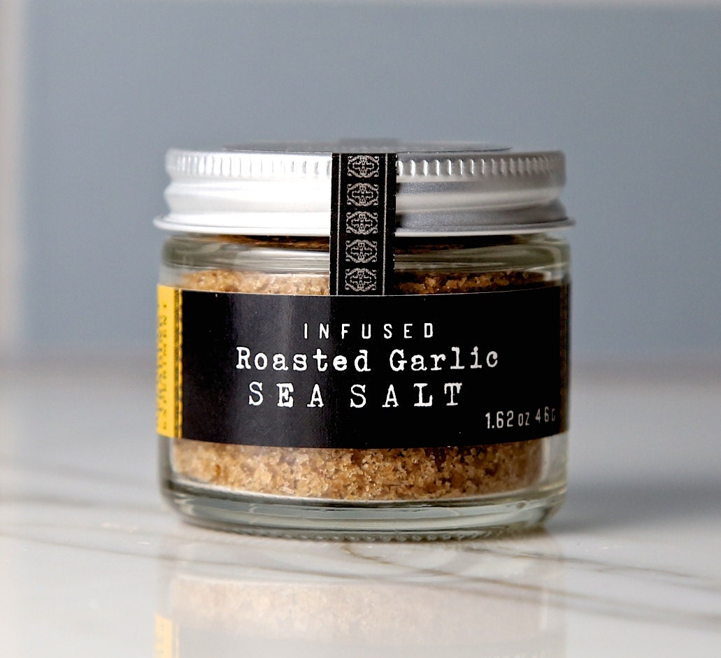 Infused Roasted Garlic Sea Salt from Canada Produced in