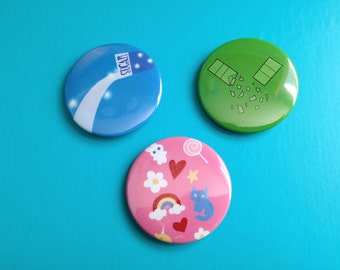 Sugar Spice and Everything Nice Powerpuff Girls Pinback Buttons